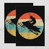 Snowmobile Retro Style Snowmobiing Kaart (Voorkant / Achterkant)