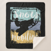 Snowmobile Retro Style Snowmobiing Sherpa Deken (Voorkant)