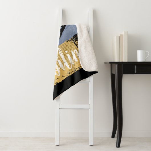 Snowmobile Retro Style Snowmobiing Sherpa Deken (In situ)