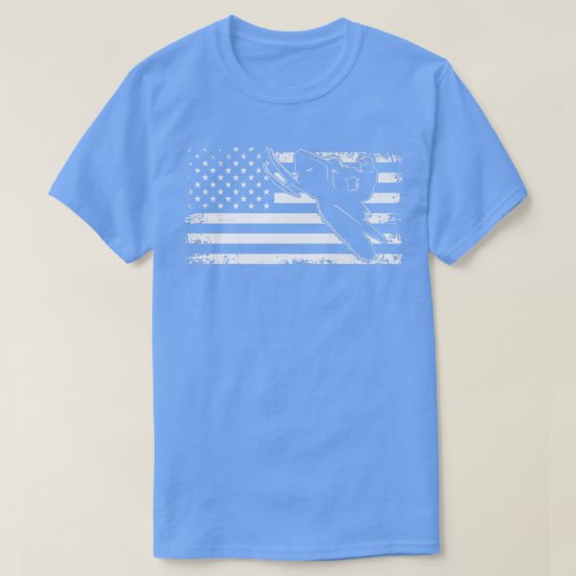 Snowmobile Riding  American Flag Winter Spo T-shirt (Design voorkant)