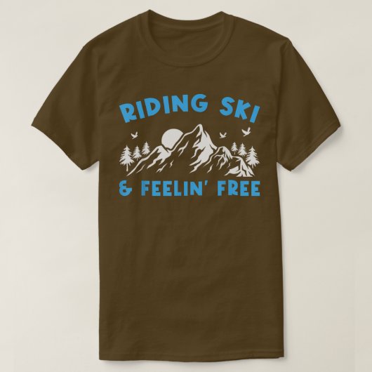 Snowmobile Riding Ski & Feeling Free T-shirt (Design voorkant)