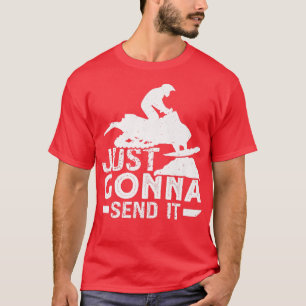 Snowmobile Riding stuurt het wintersport T-shirt