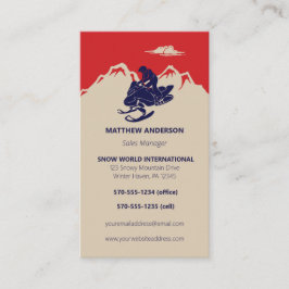 Snowmobile Sales Service draait verticaal Visitekaartje