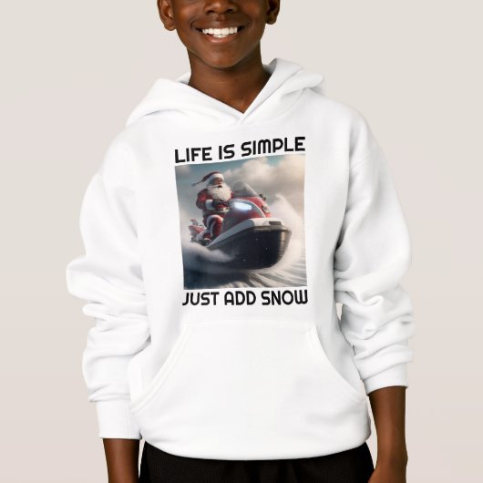 SNOWMOBILE SANTA SNEEUVER T-SHIRTS T-SHIRT (Voorkant)