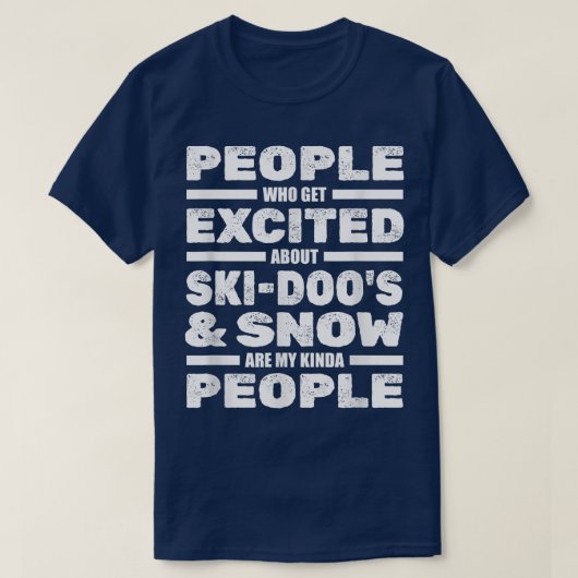 Snowmobile SkiDoo's Winter Sneeuwmachine Snowmobil T-shirt (Design voorkant)