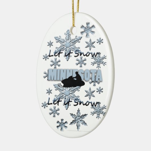 Snowmobile Snow Minnesota kerstversiering Keramisch Ornament (Links)