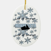 Snowmobile Snow Minnesota kerstversiering Keramisch Ornament (Voorkant)