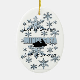 Snowmobile Snow Minnesota kerstversiering Keramisch Ornament