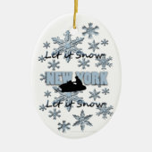 Snowmobile Snow New York kerstversiering Keramisch Ornament (Voorkant)