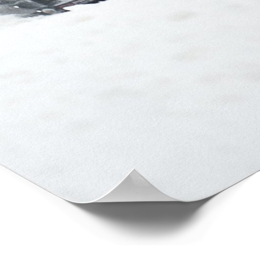 Snowmobile Snowcross Print (Hoek)