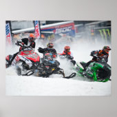 Snowmobile Snowcross Print (Voorkant)