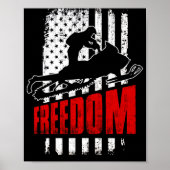 Snowmobile Snowmobiel Freedom Flag VS Poster (Voorkant)