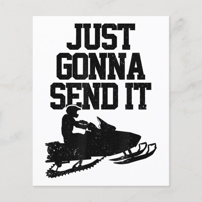 Snowmobile stuurt het gewoon door grappige motorge (Voorkant)