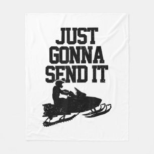 Snowmobile stuurt het gewoon door grappige motorge fleece deken