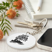 Snowmobile stuurt het gewoon door grappige motorge sleutelhanger (Voorkant Rechts)