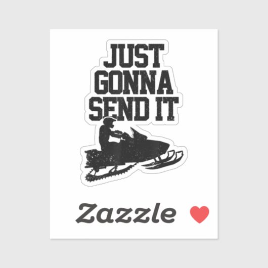 Snowmobile stuurt het gewoon door grappige motorge sticker (Vel)