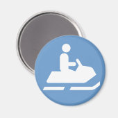 Snowmobile Symbol Magnet (Voorkant / Achterkant)