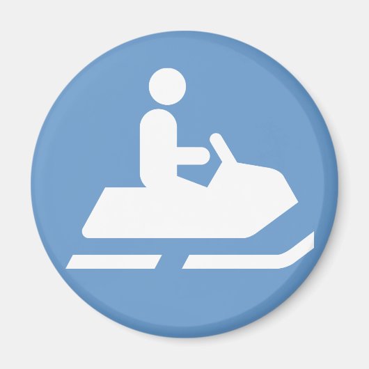 Snowmobile Symbol Magnet (Voorkant)