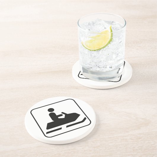 Snowmobile Symbol Onderzetter (Zijkant)