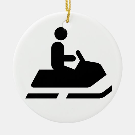 Snowmobile Symbol Ornament (Voorkant)