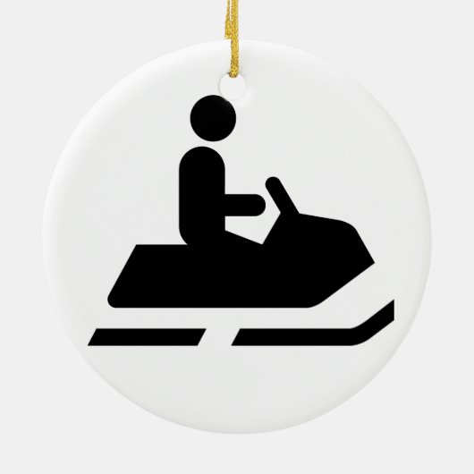 Snowmobile Symbol Ornament (Achterkant)