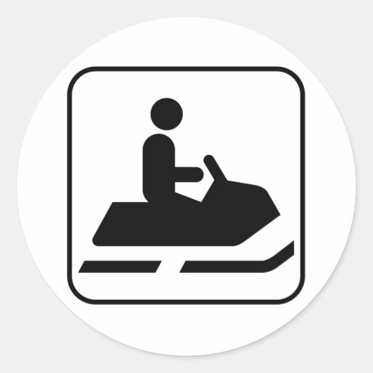 Snowmobile Symbol Sticker (Voorkant)