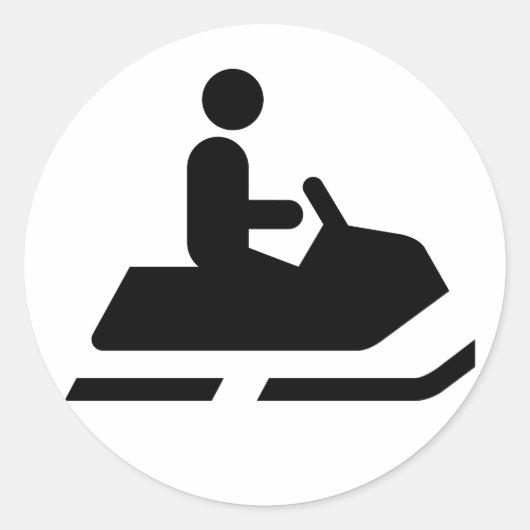 Snowmobile Symbol Sticker (Voorkant)