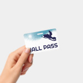 Snowmobile Teacher Hall Pass Badge (Handheld)