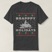 Snowmobile Ugly KerstSweater Gift voor Snowmob T-shirt (Design voorkant)