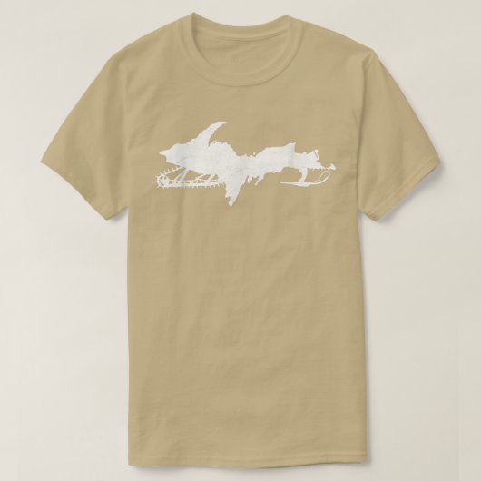 Snowmobile Upper Michigan UP Upper Peninsula T-shirt (Design voorkant)