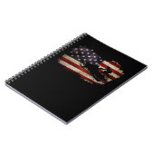Snowmobile USA Flag Snow Sled Patriotic Notitieboek (Linkerzijde)