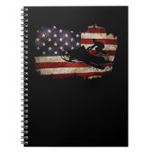 Snowmobile USA Flag Snow Sled Patriotic Notitieboek (Voorkant)
