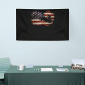 Snowmobile USA Flag Snow Sled Patriotic Spandoek (Beurs)