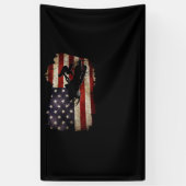 Snowmobile USA Flag Snow Sled Patriotic Spandoek (Verticaal)