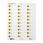 Snowmobile verkeersbord etiket (Full Sheet)