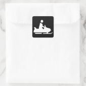 Snowmobile Vierkante Sticker (Tas)