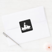 Snowmobile Vierkante Sticker (Envelop)