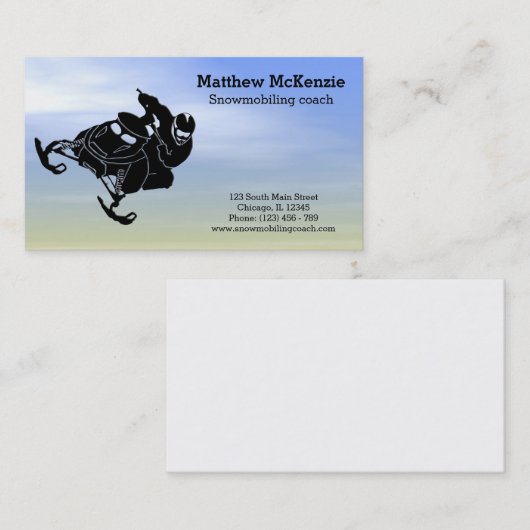 Snowmobile Visitekaartje (Voorkant / Achterkant)