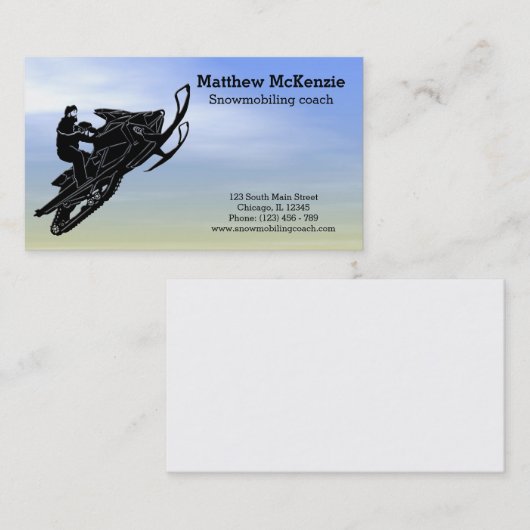 Snowmobile Visitekaartje (Voorkant / Achterkant)