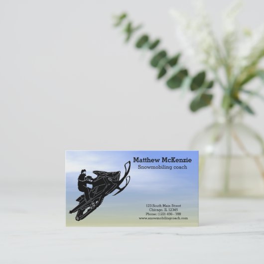 Snowmobile Visitekaartje (Staand voorkant)