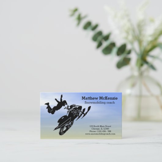 Snowmobile Visitekaartje (Staand voorkant)