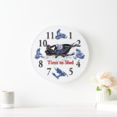 Snowmobile zijn tijd om de klok naar de sluis te d (Huis)