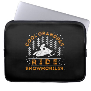 Snowmobilen - Cool Opa's rijden op snowmobiles Laptop Sleeve