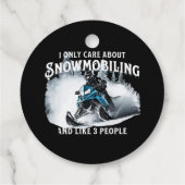 Snowmobilen Grappige Snowmobile Bedankjes Labels (Achterkant)