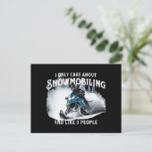 Snowmobilen Grappige Snowmobile Feestdagenkaart (Staand voorkant)