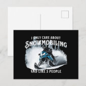 Snowmobilen Grappige Snowmobile Feestdagenkaart (Voorkant / Achterkant)