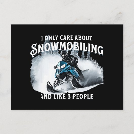 Snowmobilen Grappige Snowmobile Feestdagenkaart (Voorkant)