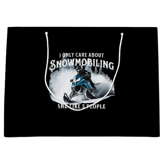 Snowmobilen Grappige Snowmobile Groot Cadeauzakje (Voorkant)
