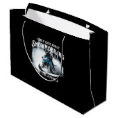 Snowmobilen Grappige Snowmobile Groot Cadeauzakje (Achterkant Gekanteld)