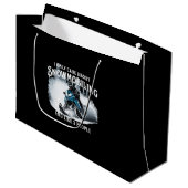 Snowmobilen Grappige Snowmobile Groot Cadeauzakje (Voorkant Gekanteld)